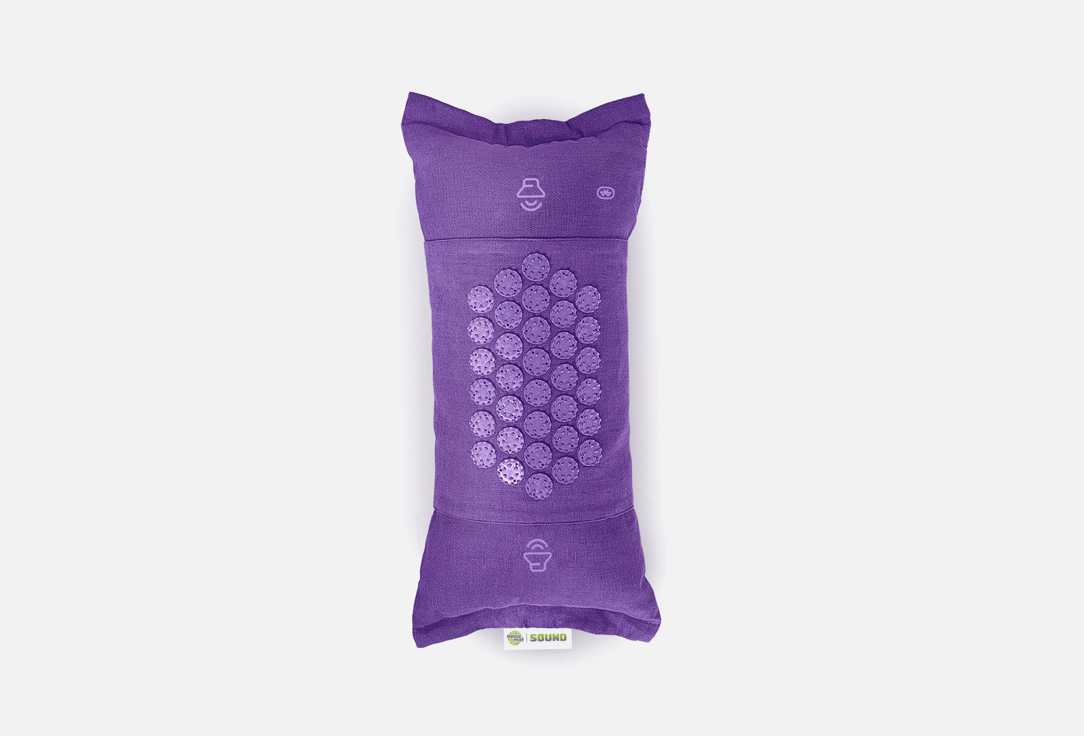 Массажная подушка с аудиосистемой RELAXMAT Acupuncture pillow sound Фиолетовая