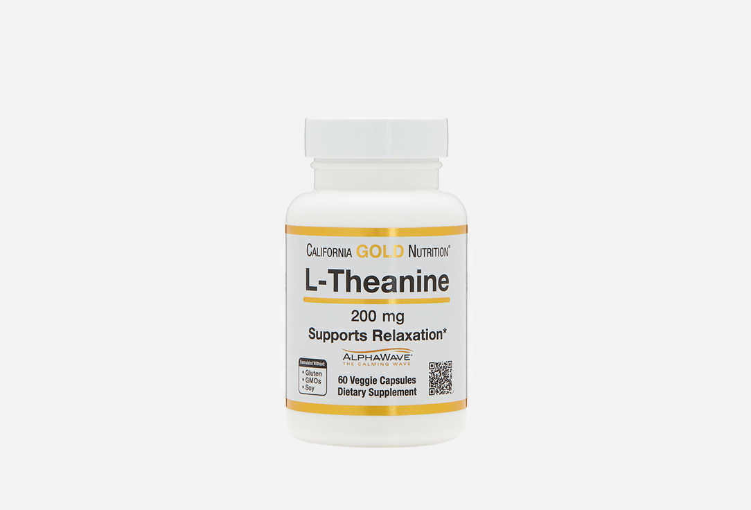 L-Теанин CALIFORNIA GOLD NUTRITION 200 мг в капсулах 60 шт