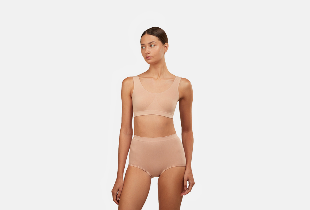 Изображение товара Трусы – кюлот с высокой посадкой Belle YOU Бамбук Пудрово-розовые