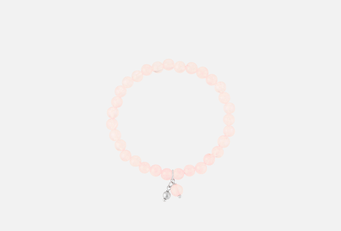 

Браслет ALERIE-ACCESSORIES, Forever Rose из розового кварца с подвеской 1 шт