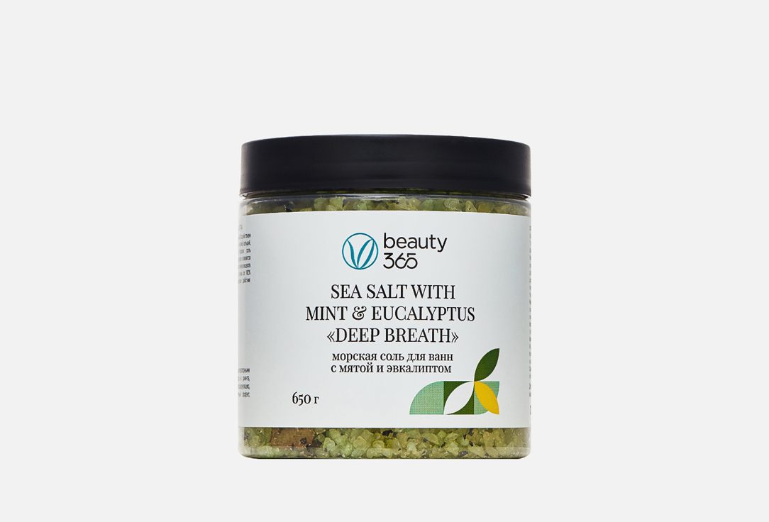 Морская соль для ванн Beauty 365 flowers Mint and eucalyptus  