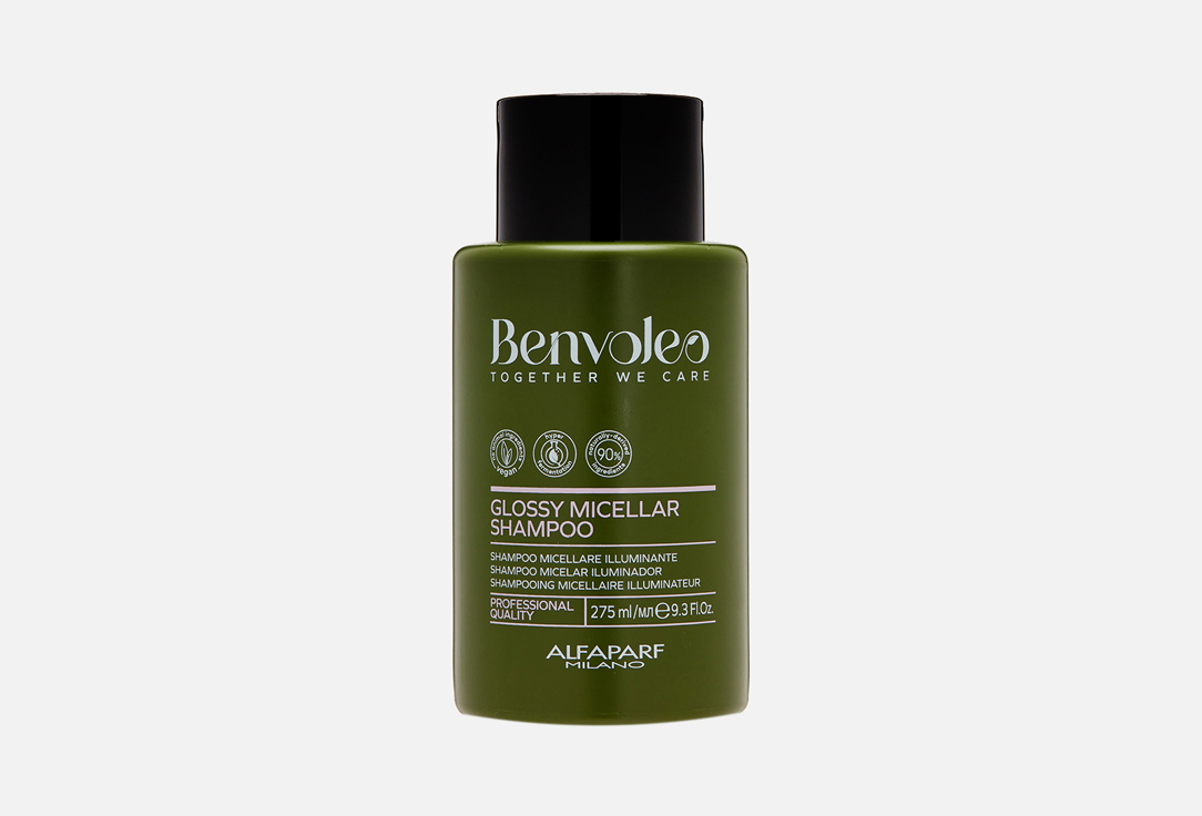 Мицеллярный шампунь для блеска волос BENVOLEO GLOSSY   275 мл