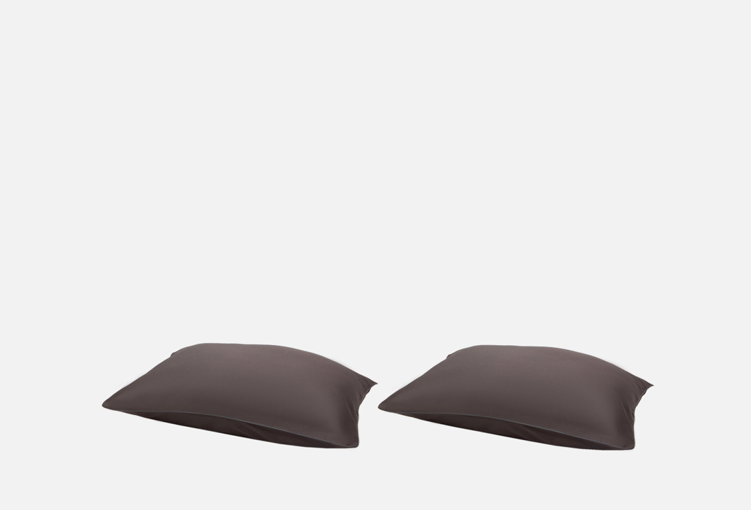 Изображение товара Комплект наволочек Soft Silver серый космос 50х70 антибактериальный сатин премиум