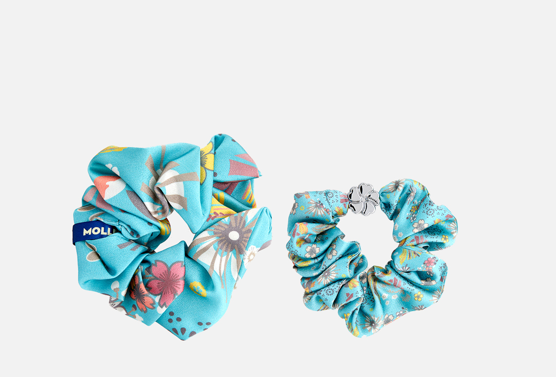 

Комплект шелковых резинок для волос MOLLEN, Оммаж, светло-бирюзовый 1 шт