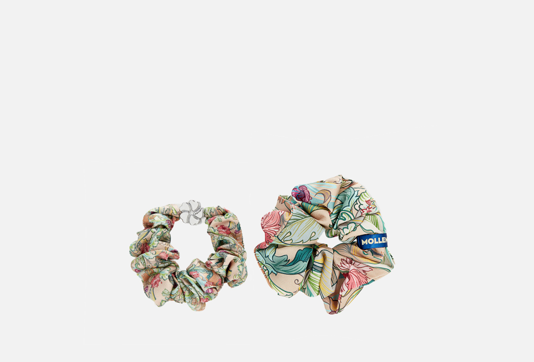 

Комплект шелковых резинок для волос MOLLEN, Рассвет, пудровый 2 шт