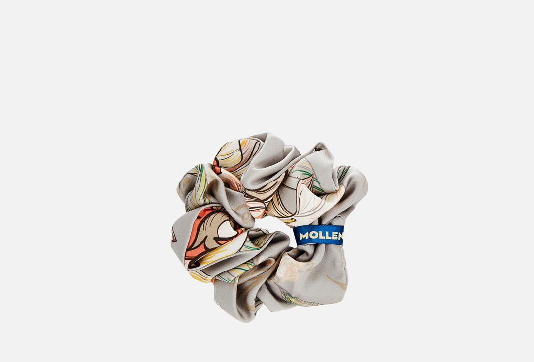 Изображение товара Широкая шелковая резинка для волос Mollen Лазоревый цветок натуральный шелк