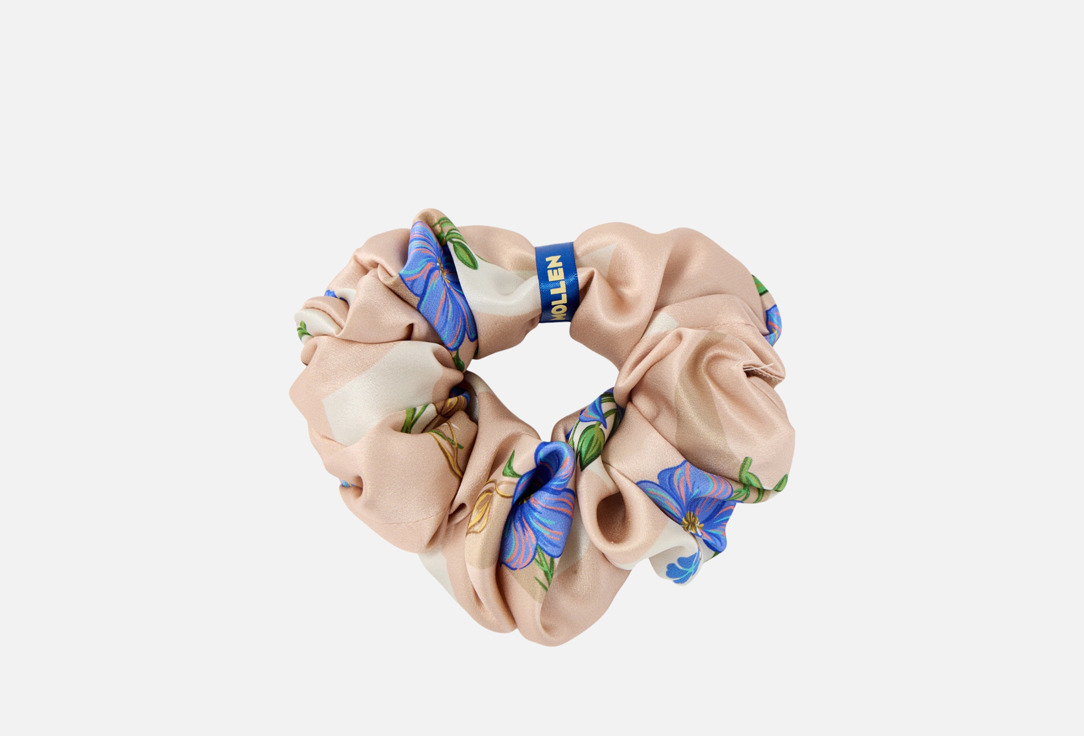 

Широкая шелковая резинка для волос MOLLEN, Первоцвет, пудровая 1 шт