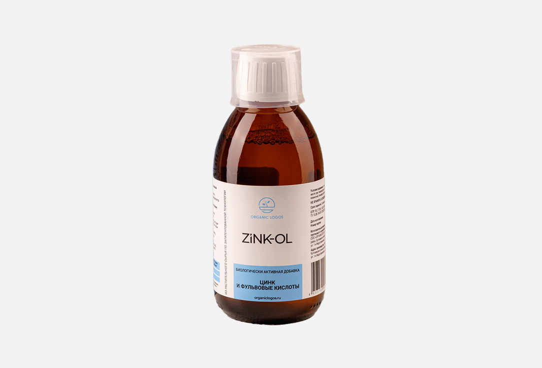 Изображение товара БАД для здоровья волос и ногтей Органик Логос Zink-OL фульвовая кислота, цитрат цинка 10 мг водный экстракт