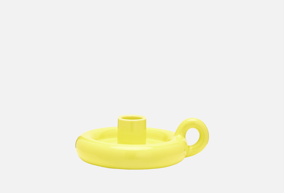 Изображение товара Подсвечник с подносом и ручкой andplus candle holder 6.5 желтый