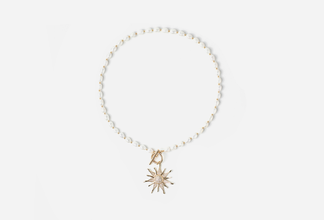 Колье 19.STONE Pearl necklace with sun pendant 1 шт