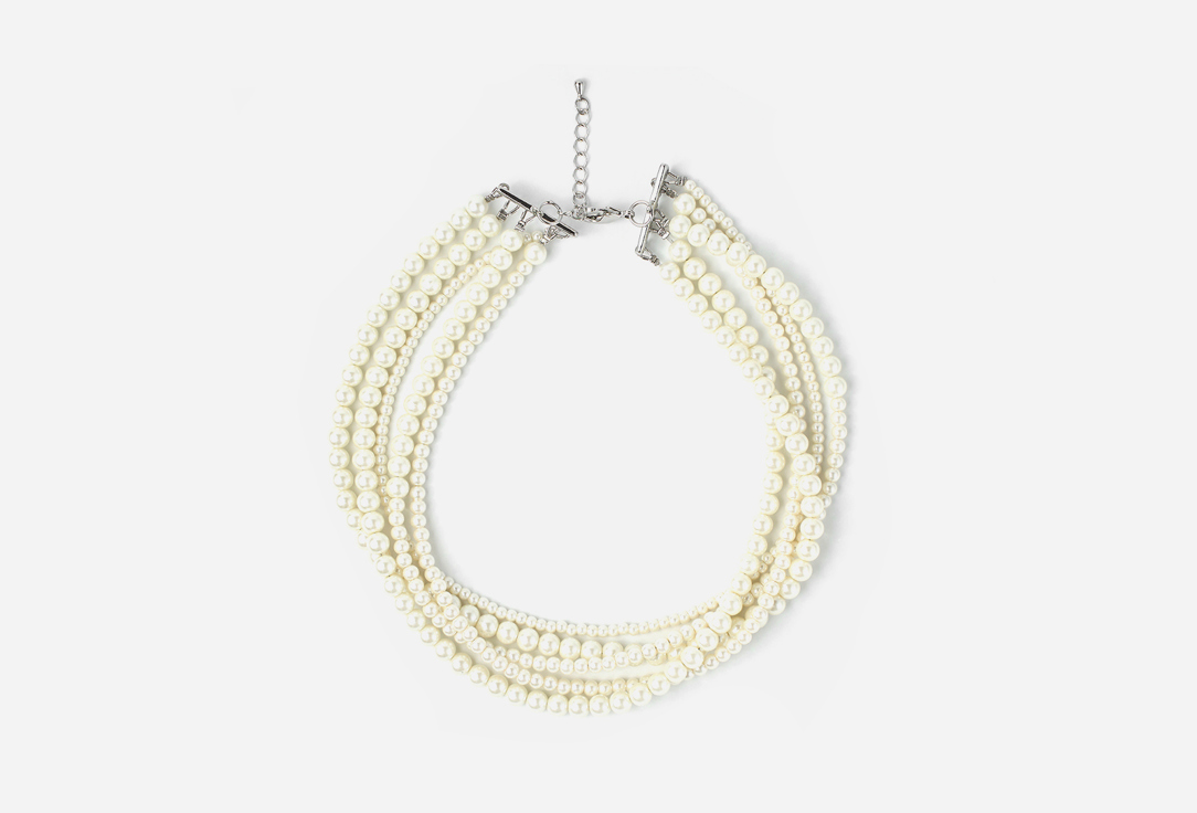 

Колье пятиярусное 19.STONE, A five-tiered necklace made of pearls of different sizes 1 шт