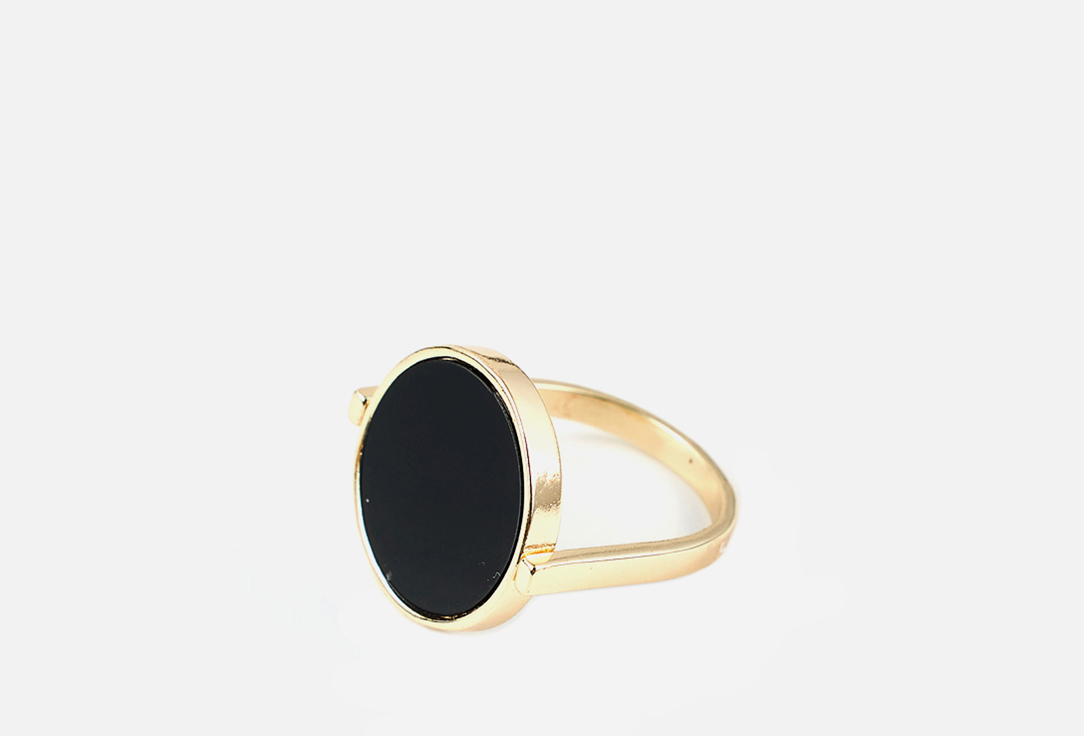 Кольцо 19.stone The ring is double-sided black and mother-of-pearl side 