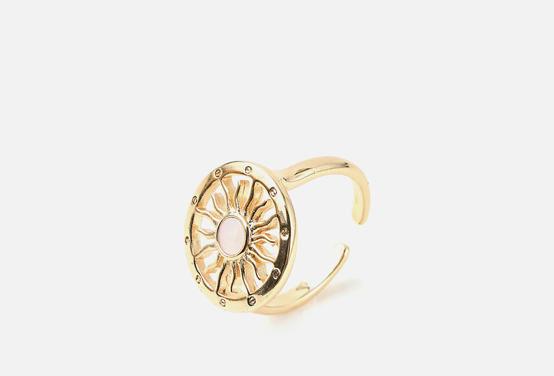 Кольцо 19.STONE The ring is a dimensionless Sun with mother of pearl in gold 1 шт