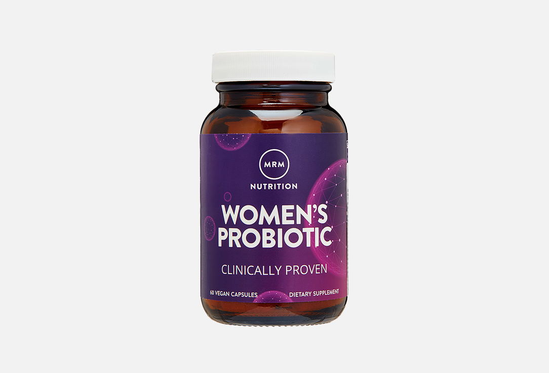 БАД для поддержки пищеварения MRM Nutrition INC Womens Probiotic комплекс MICROBAC 2 вида 35 мг, экстракт клюквы 500 мг в капсулах 