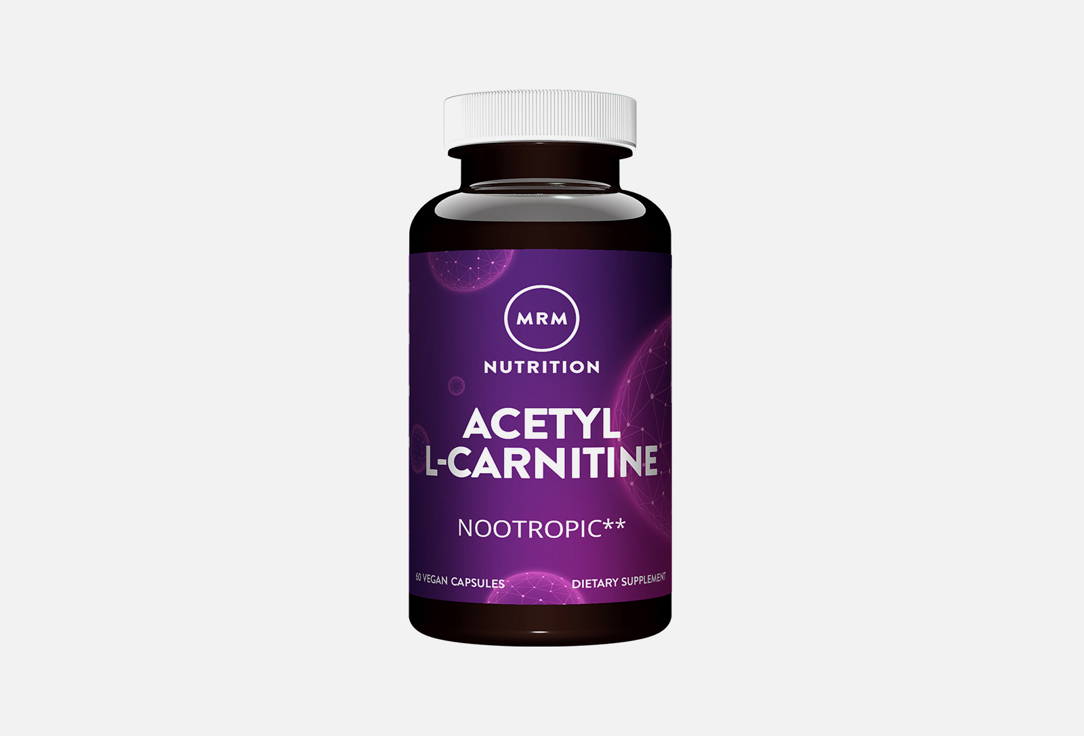 БАД для улучшения памяти и внимания MRM Nutrition INC Ацетил L-карнитин 500 мг в капсулах 