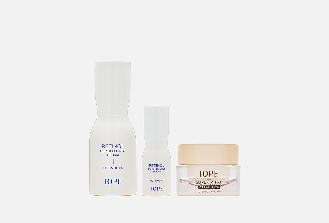 

Набор для антивозрастного ухода за кожей IOPE, Retinol super bounce serum gift set 3 шт