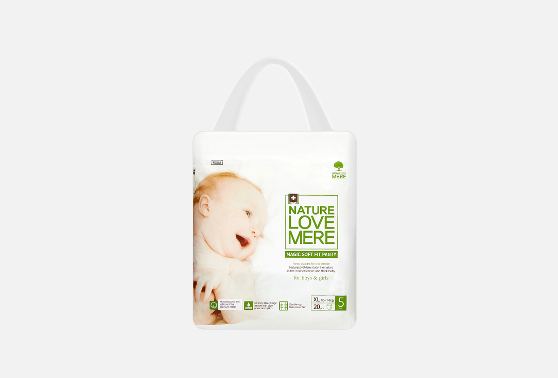 Изображение товара Трусики-подгузники NATURE LOVE MERE MAGIC SOFT, XL, 10-14kg