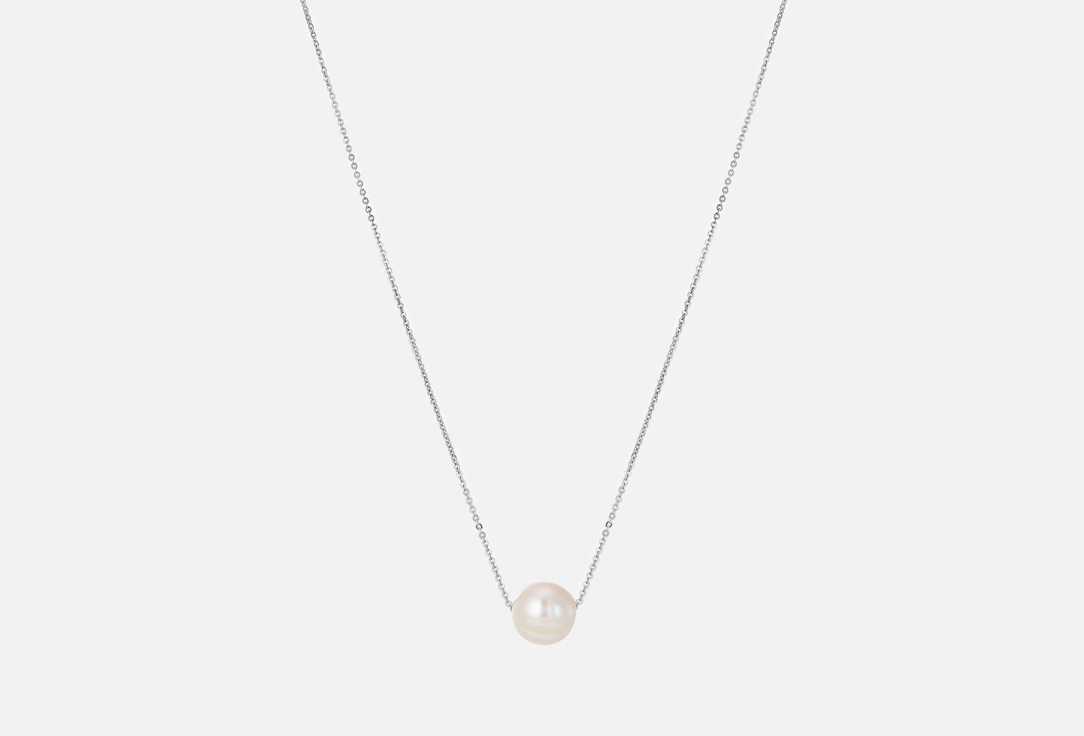 Изображение товара Серебряное колье с жемчугом и родиевым покрытием для женщин