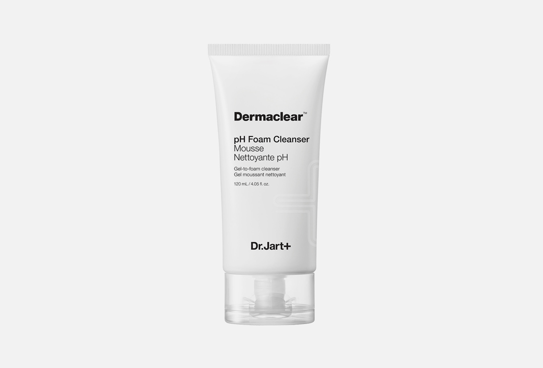 Пенка для глубокого очищения кожи DR.JART+ Dermaclear PH Foam Cleanser 120 мл средства для умывания dr jart биоводородная микро вода для очищения и тонизирования кожи dermaclear