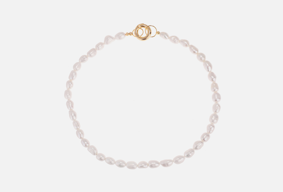 Off white freshwater pearl necklace 1 шт