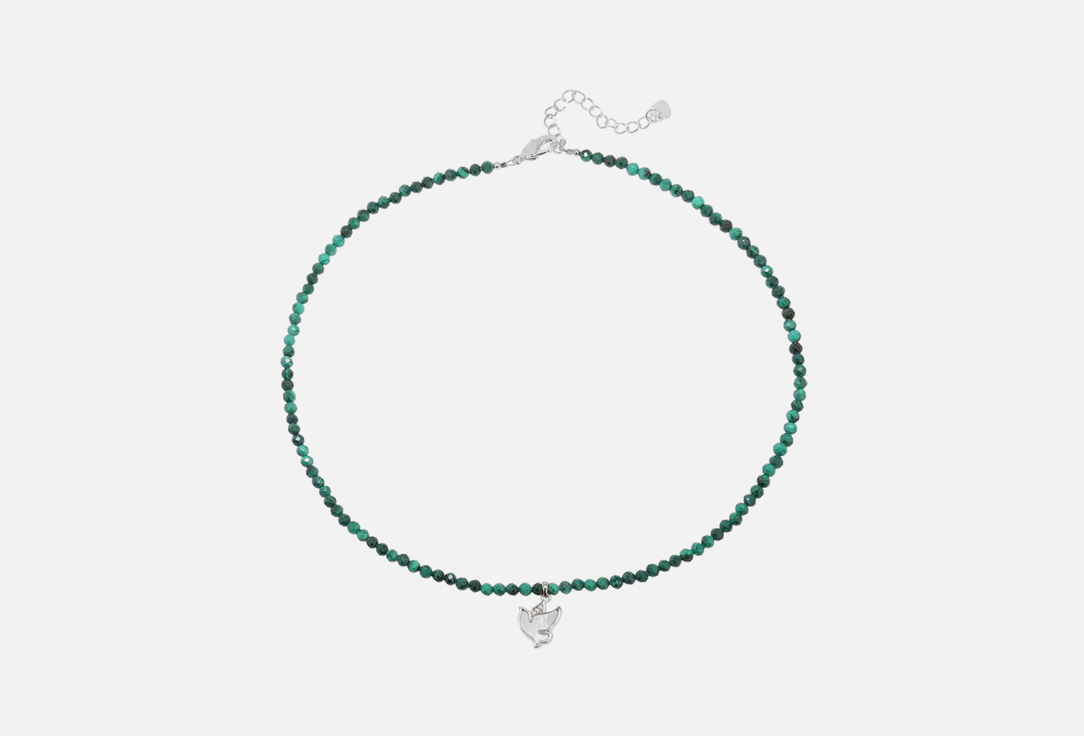 Изображение товара Чокер из малахита с голубем из перламутра на регулируемой длине Jewellery Bar