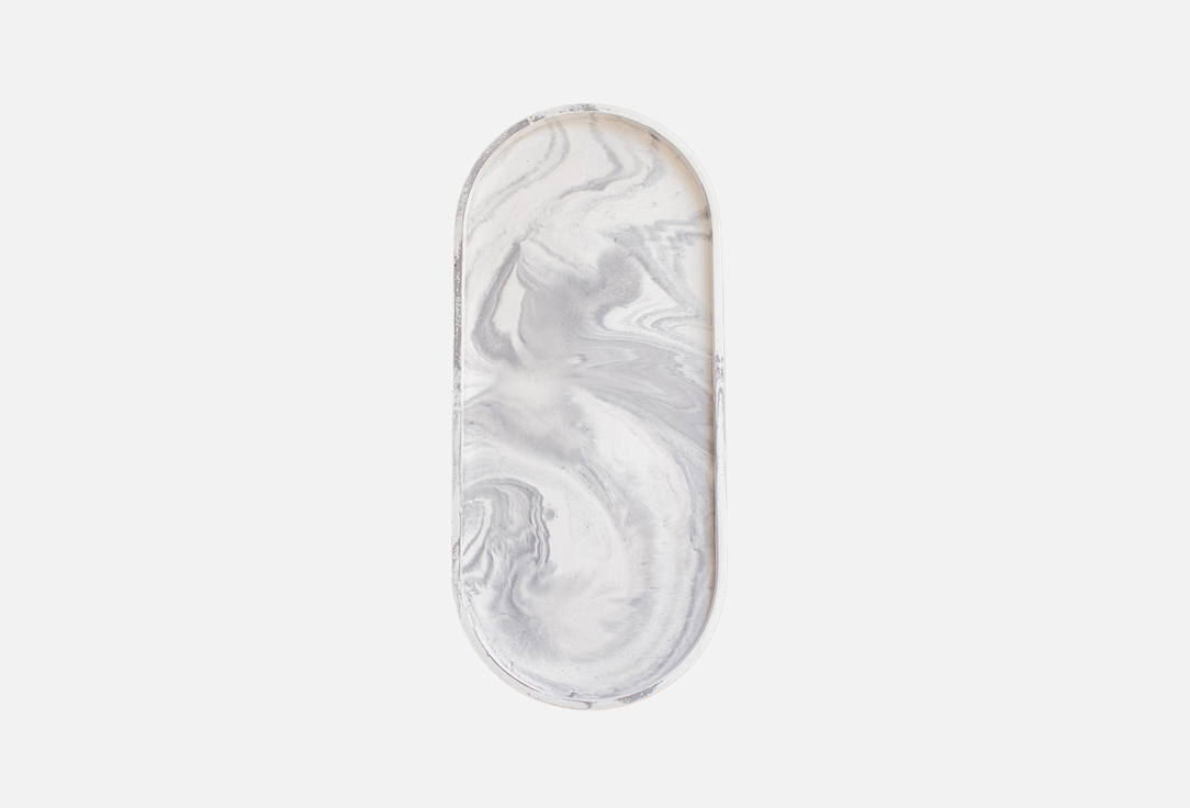 Овальный поднос ROKKYHOME Gray marble 1 шт поднос connabride n4600 серый