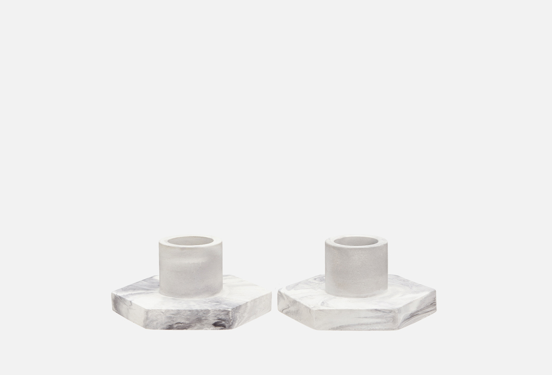 

Подсвечники ROKKYHOME, Серый, Gray marble, 8*8 2 шт