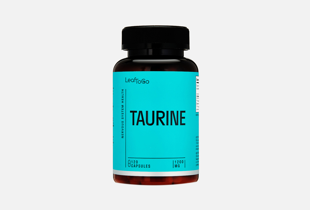 L-таурин LeafToGo 1200 мг в капсулах 
