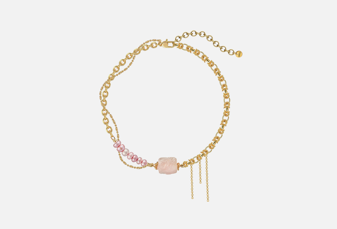 Изображение товара Колье GINADREAMS НеНежная Gold из натуральных материалов 34+8 см