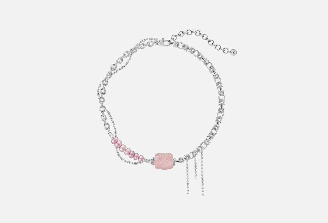 Изображение товара Колье GINADREAMS НеНежная Silver с розовым кварцем и жемчугом