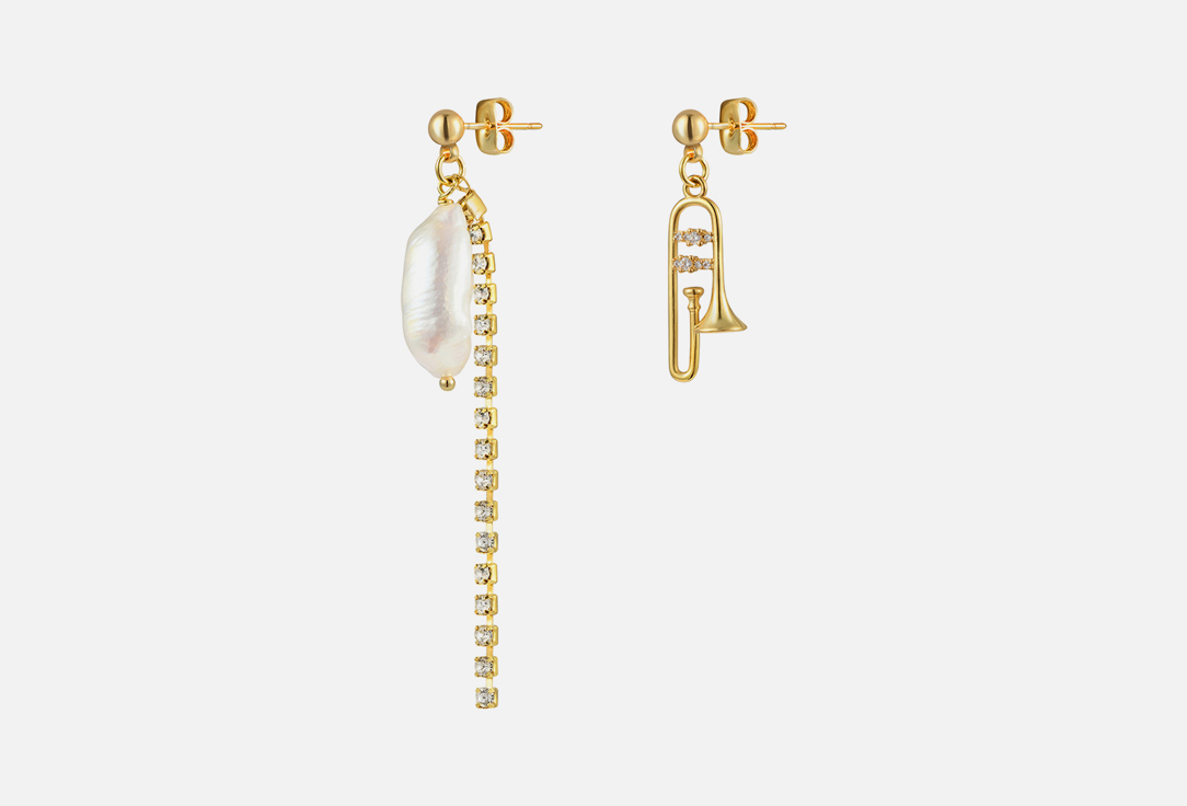Серьги GINADREAMS Earrings The trumpet is calling! Gold 2 шт