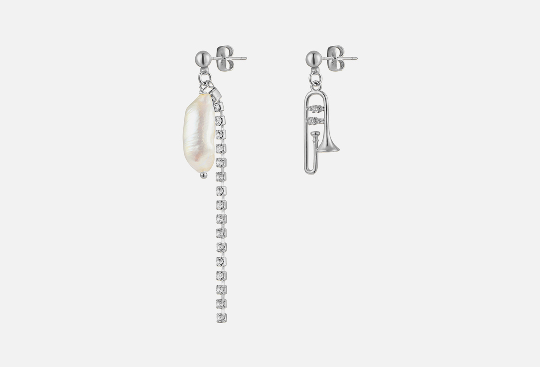 Серьги GINADREAMS Earrings The trumpet is calling! Silver 2 шт