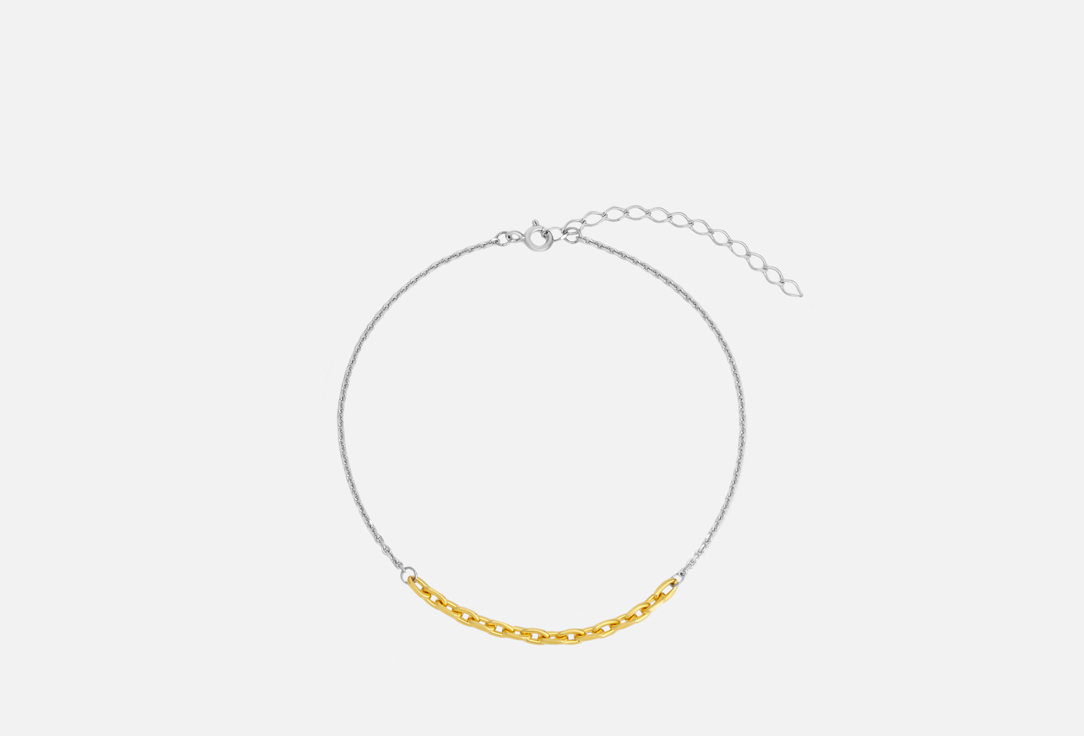 Серебряный браслет на ногу SBLESKOM Зацепила gold 1 шт
