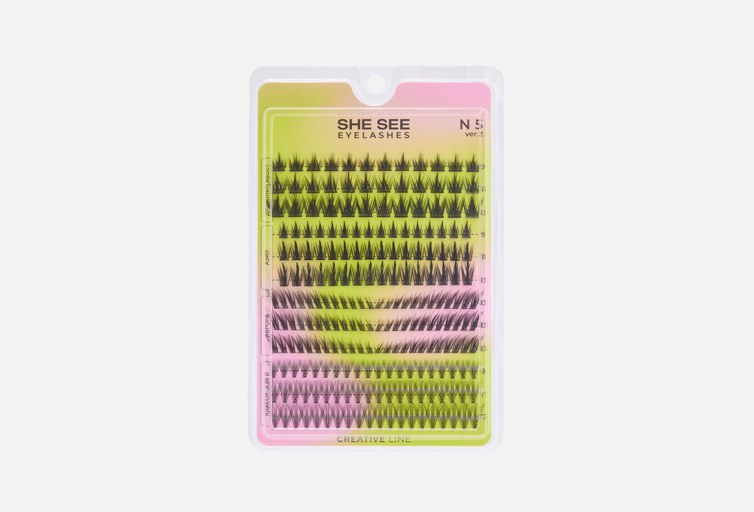 Изображение товара Палетка накладных ресниц SHE SEE Visagiste 4 вида с клеем и стикерами