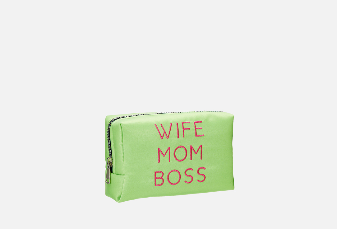

Косметичка KOMSI BRAND, Зеленый, Wife mom boss 1 шт