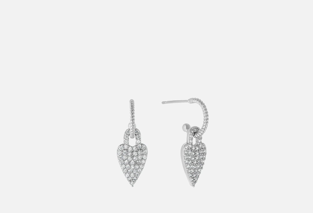 Серьги серебряные KOMSI BRAND Hearts 2 шт
