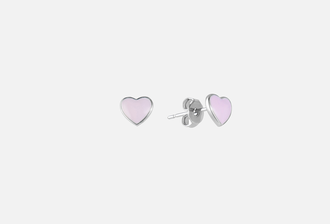 Изображение товара Серьги серебряные Komsi Brand love mini silver-purple