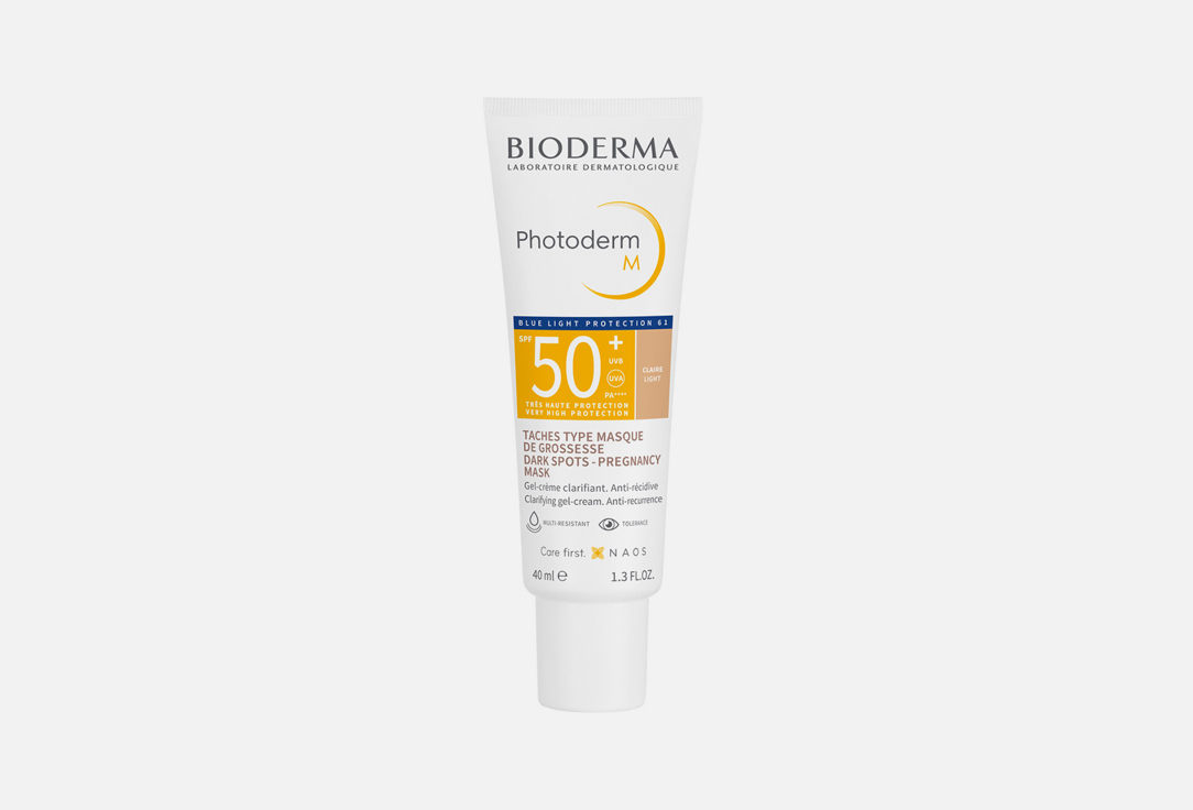 Солнцезащитный крем-гель SPF50+ BIODERMA Photoderm 40 мл солнцезащитный крем для лица и шеи photoderm creme spf50 pa 40мл