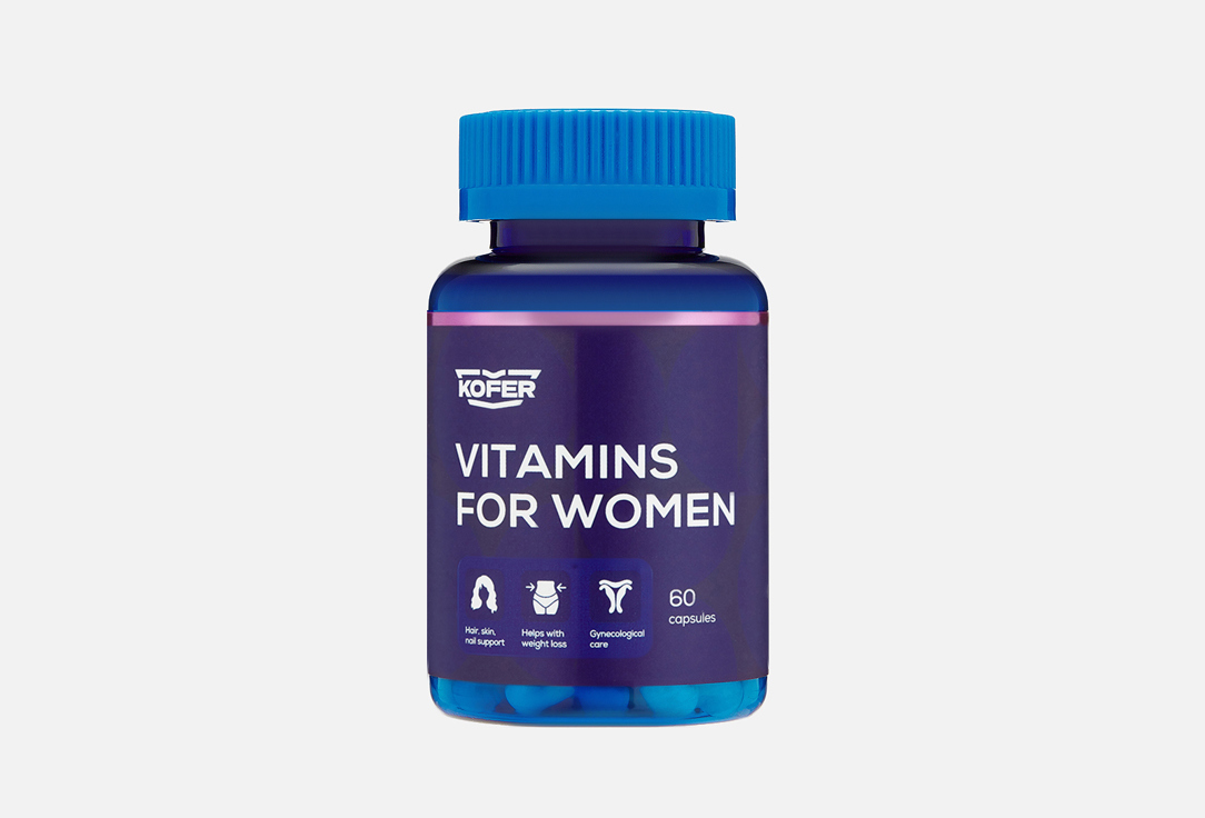 

Витамины для женского здоровья KOFER, Магний 42,5 мг, витамин С 35 мг в таблетках 60 шт