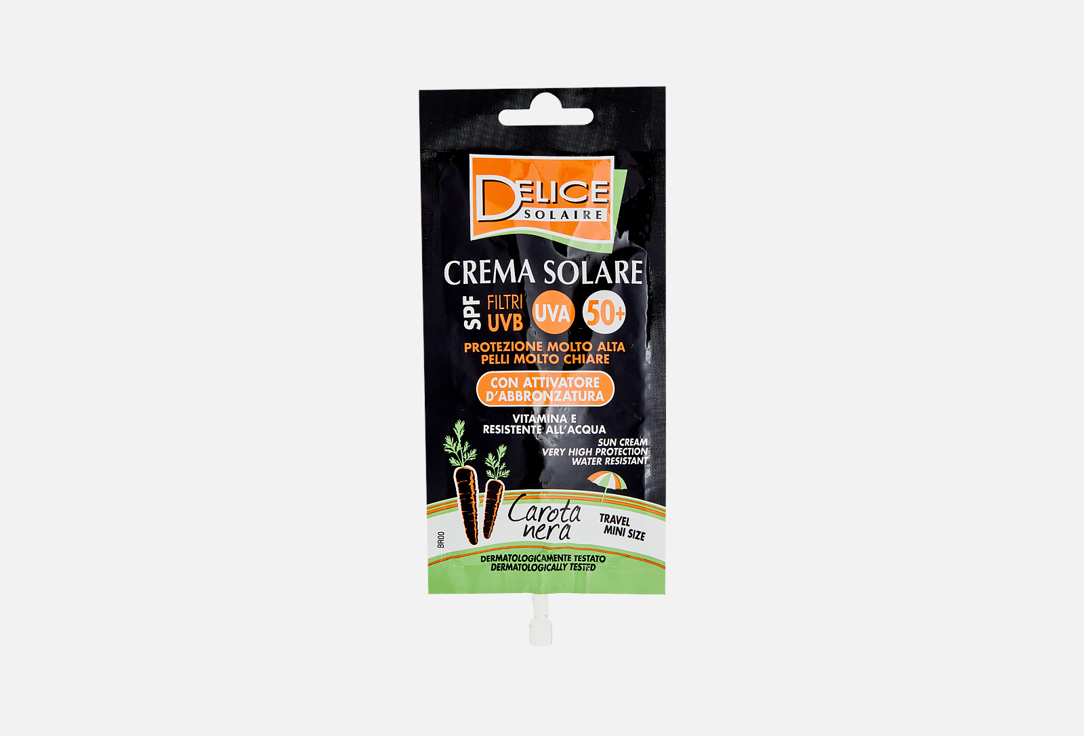СОЛНЦЕЗАЩИТНЫЙ КРЕМ SPF50 DELICE SOLAIRE BLACK CARROT SUN CREAM 50 мл