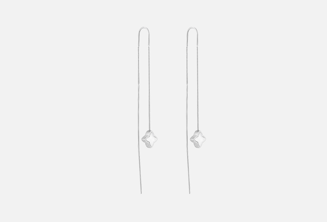Серьги AMANTE CRYSTAL Klever протяжки white 2 шт