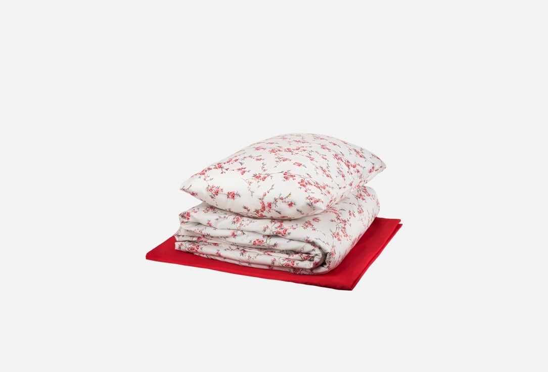 

Комплект постельного белья NEW STAR, Красный, Цветущий абрикос, красный, евро 2-спальный мл