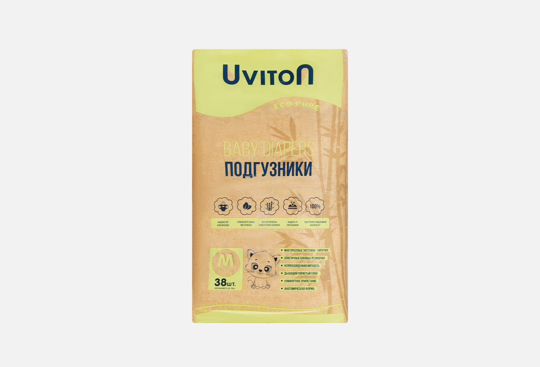 

Подгузники UVITON, Premium М 5-11кг 38 шт