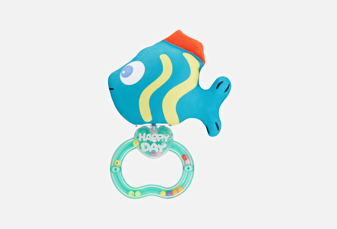 

Погремушка с пищалкой UVITON, Рыбка бирюзовая 1 шт