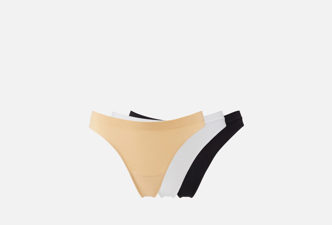 Изображение товара Набор стрингов AMAZONKA Softy для женщин 3 шт эластичный мягкий комфорт Польамид Эластан