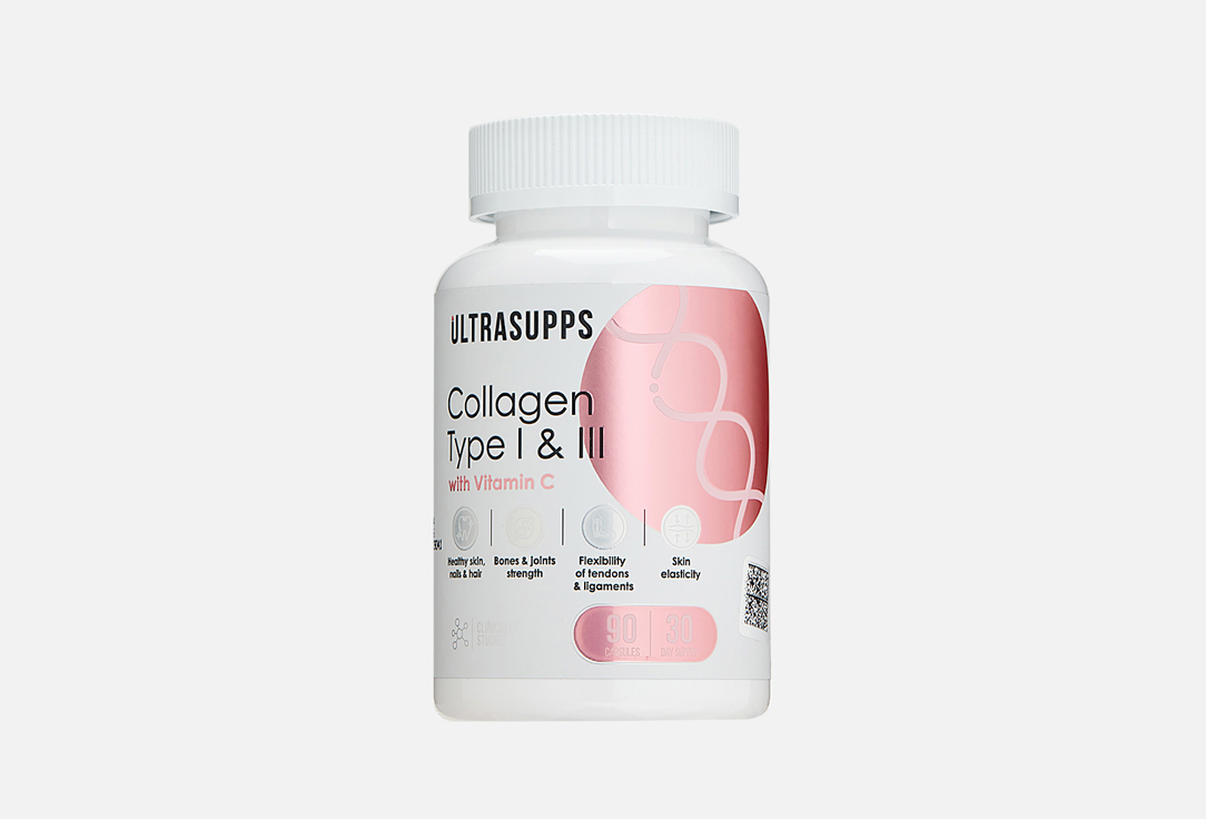 Изображение товара Биологически активная добавка Ultrasupps Коллаген с Витамином С в капсулах