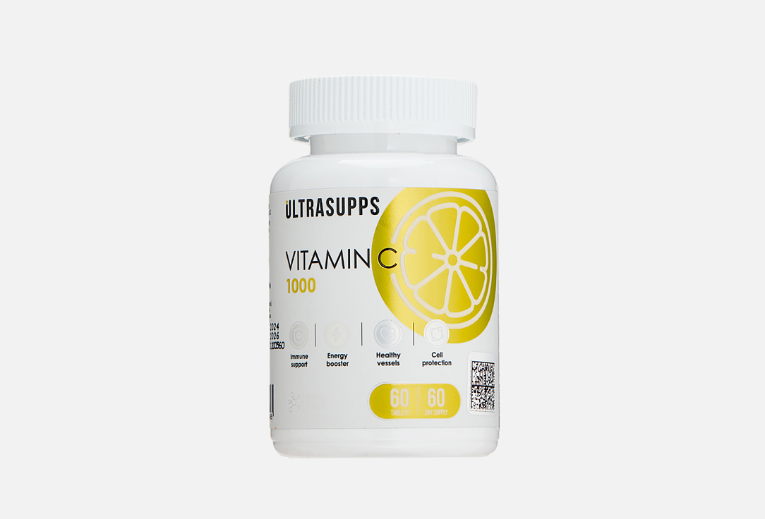 Изображение товара БАД для укрепления иммунитета Ultrasupps Витамин C и экстракт шиповника в таблетках
