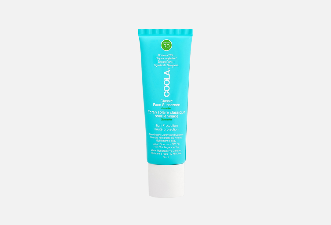 

Солнцезащитный крем для лица SPF 30 COOLA, Classic Face Sunscreen Cucumber 50 мл
