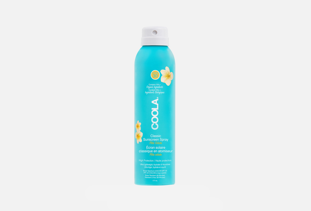 

Солнцезащитный спрей для тела SPF 30 COOLA, Classic Sunscreen Spray Pina Colada 177 мл