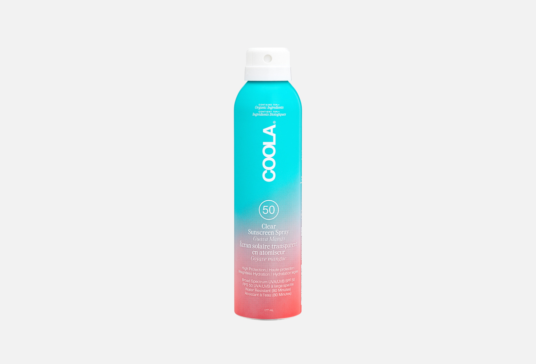 

Солнцезащитный спрей для тела SPF 50 COOLA, Classic Sunscreen Spray Guava Mango 177 мл